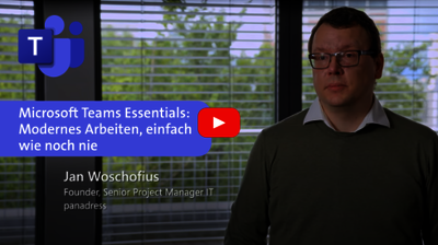 Thumbnail und Link für ein Microsoft Teams Essentials Youtube Video