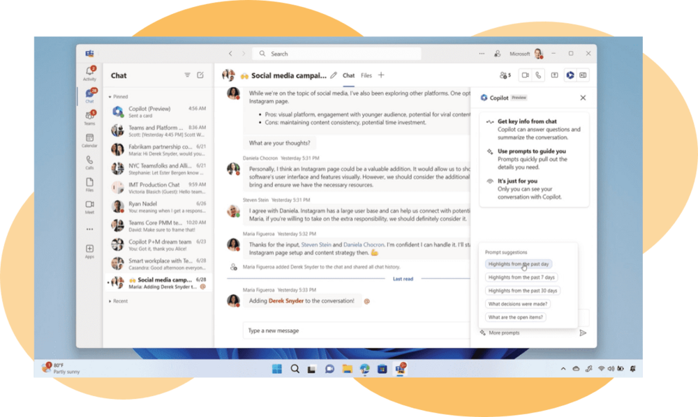 Microsoft Copilot in Teams Chat