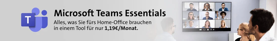 Teams Essentials Angebotsbanner