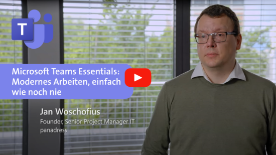 Thumbnail und Link für ein Microsoft Teams Essentials Youtube Video